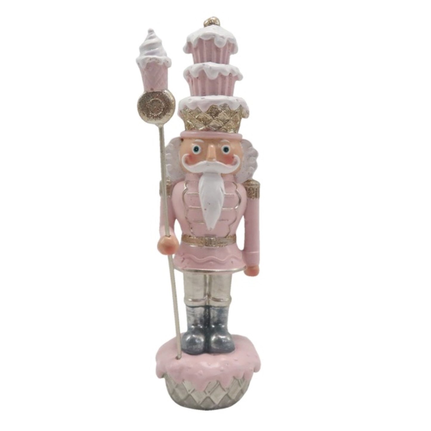 Christmas Pink Cupcake Nutcracker 16cm