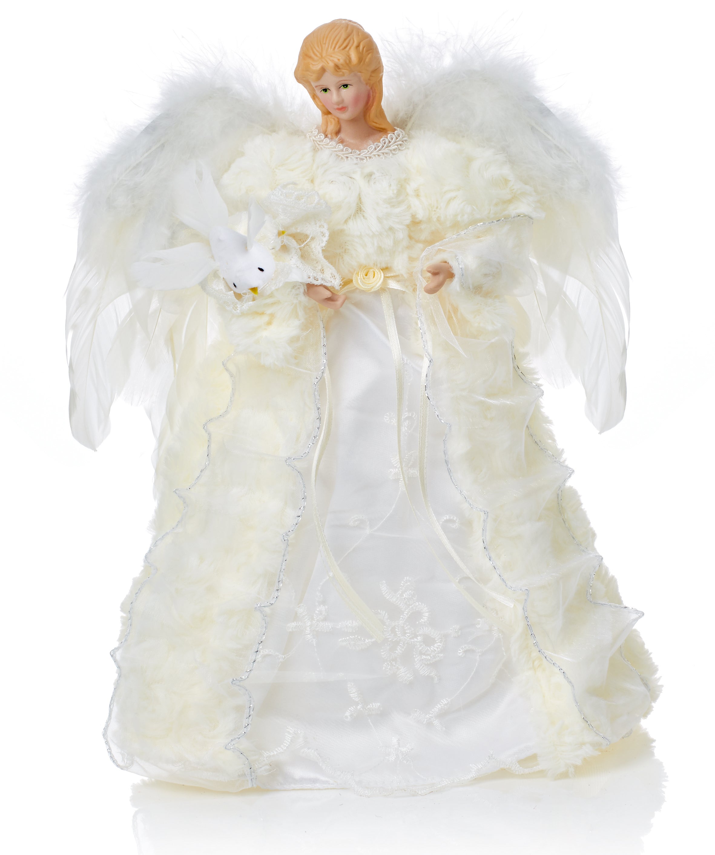 Premier White Angel Christmas Tree Topper 30cm