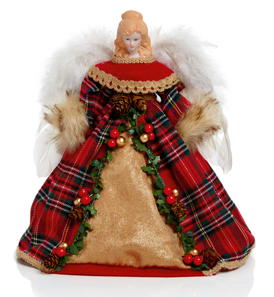 Tartan Angel Tree Topper 30cm