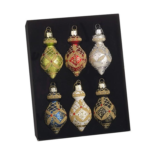 Colourful Glass Ornament Bauble Set