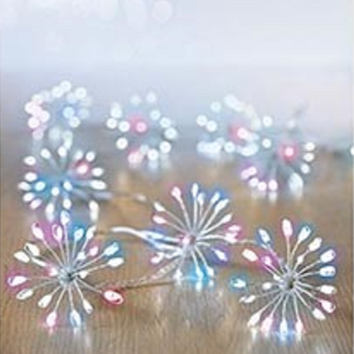 Premier 10 Rainbow Starburst Christmas String Lights