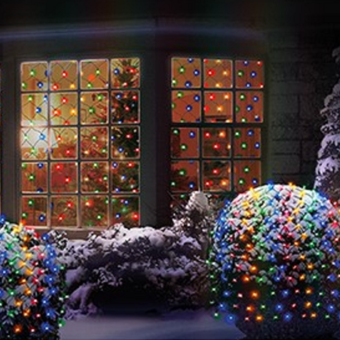 Premier 1.7m x 1.2m Multi Colour Net Christmas Lights