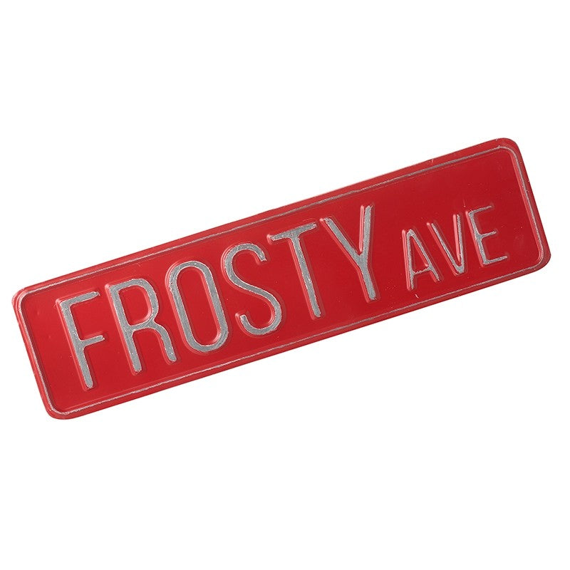 Frosty Avenue Christmas  Sign