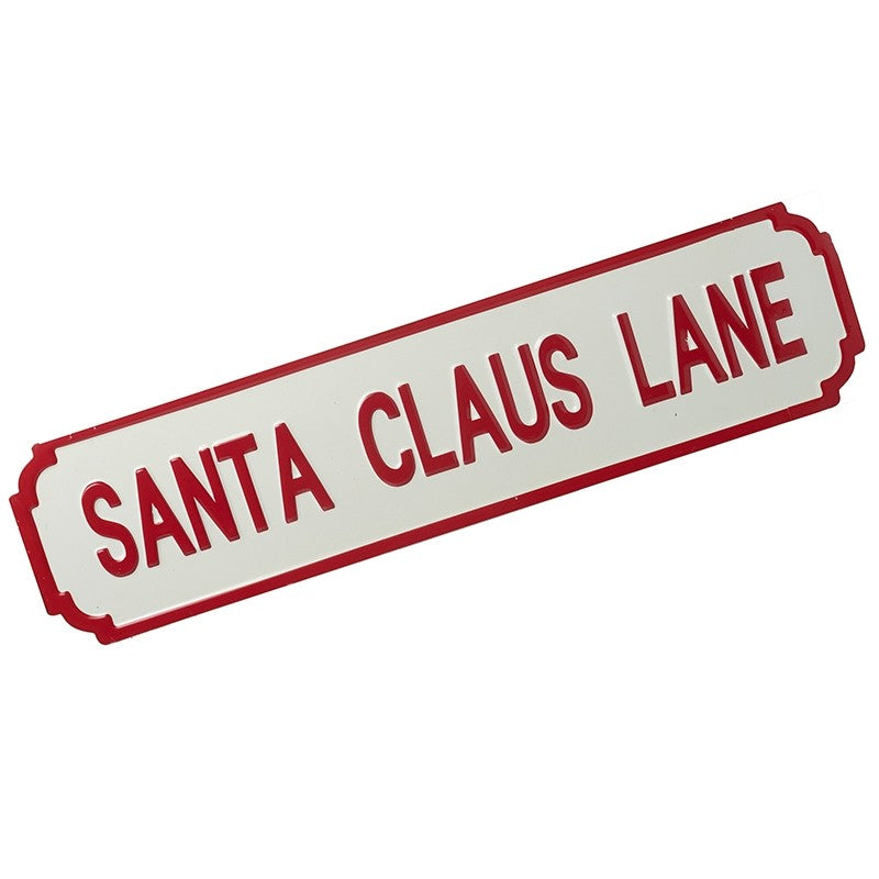 Vintage Style Santa Claus Lane Christmas Sign 71cm