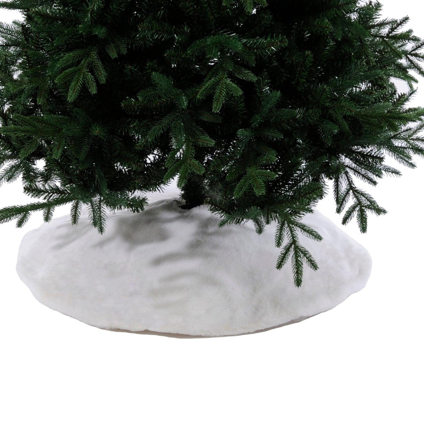 White Faux Fur Christmas Tree Skirt 90cm