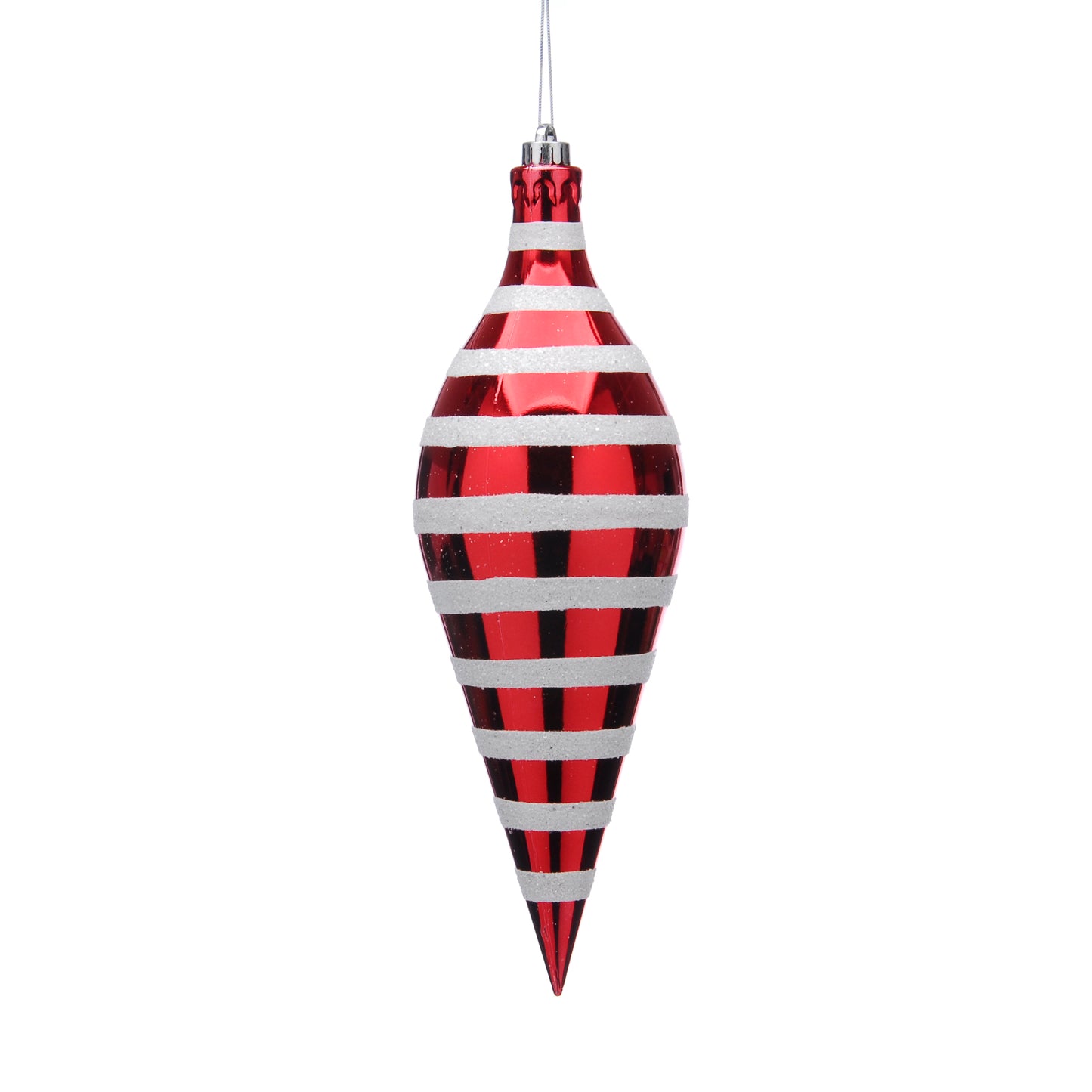 Candy Cane Stripe Olive Shape Christmas Tree Decoration 40cm