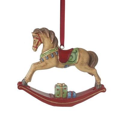 Victorian Style Rocking Horse Hanging Christmas Tree Decoration