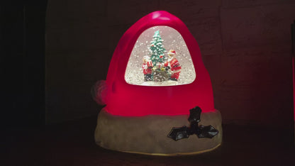 Santa Hat Snow Globe Water Spinner