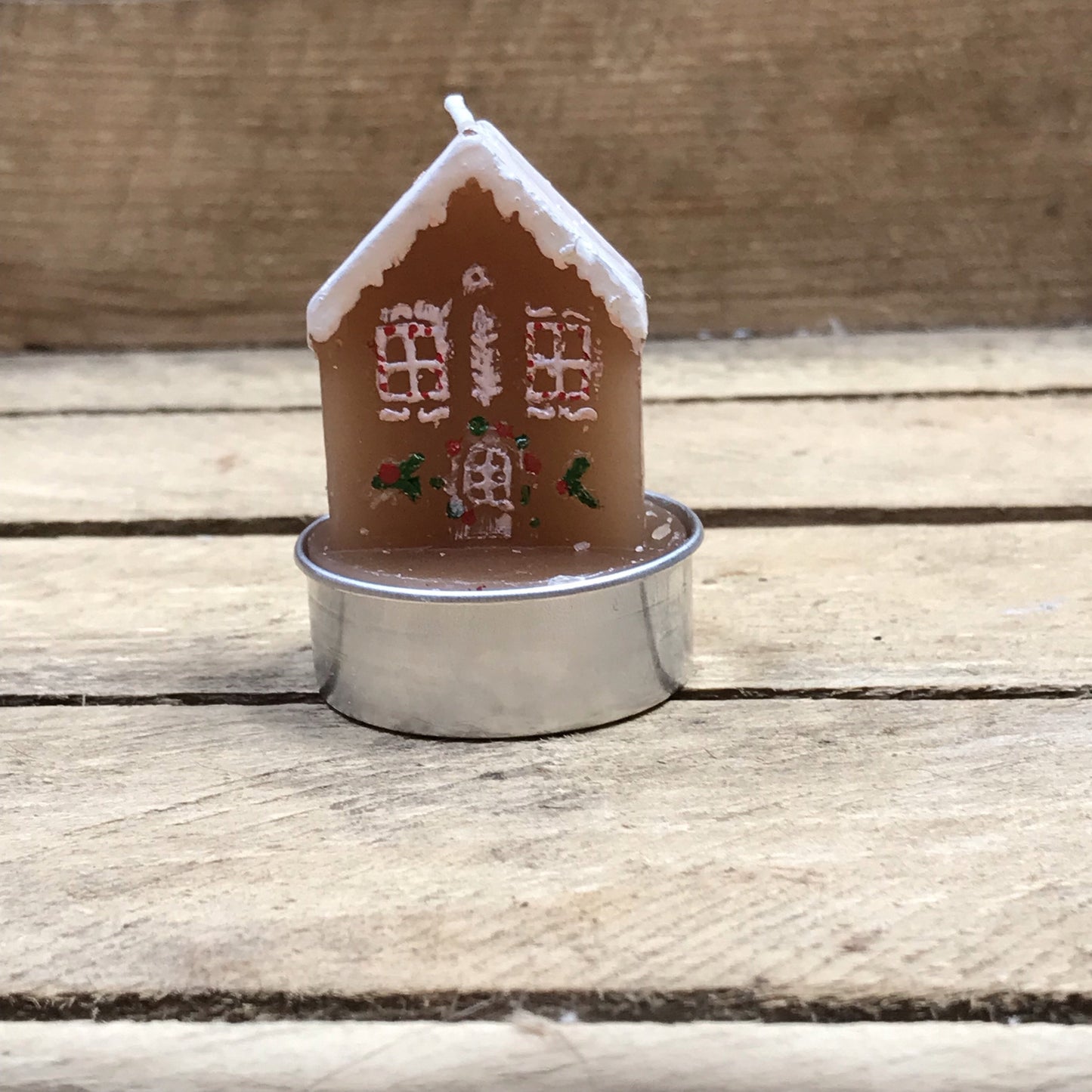 Set of 4 Gingerbread House T-lights