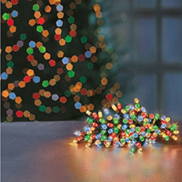 Premier TimeLights 200 Multi-Coloured LED Battery Operated String Lights